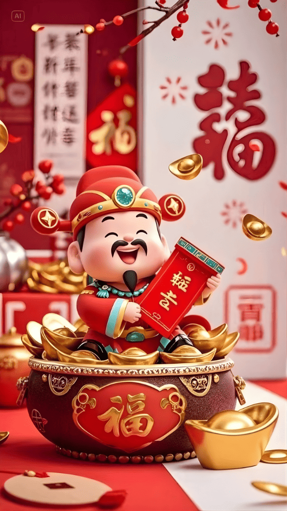 Hình nền Thần Tài tăng vượng khí