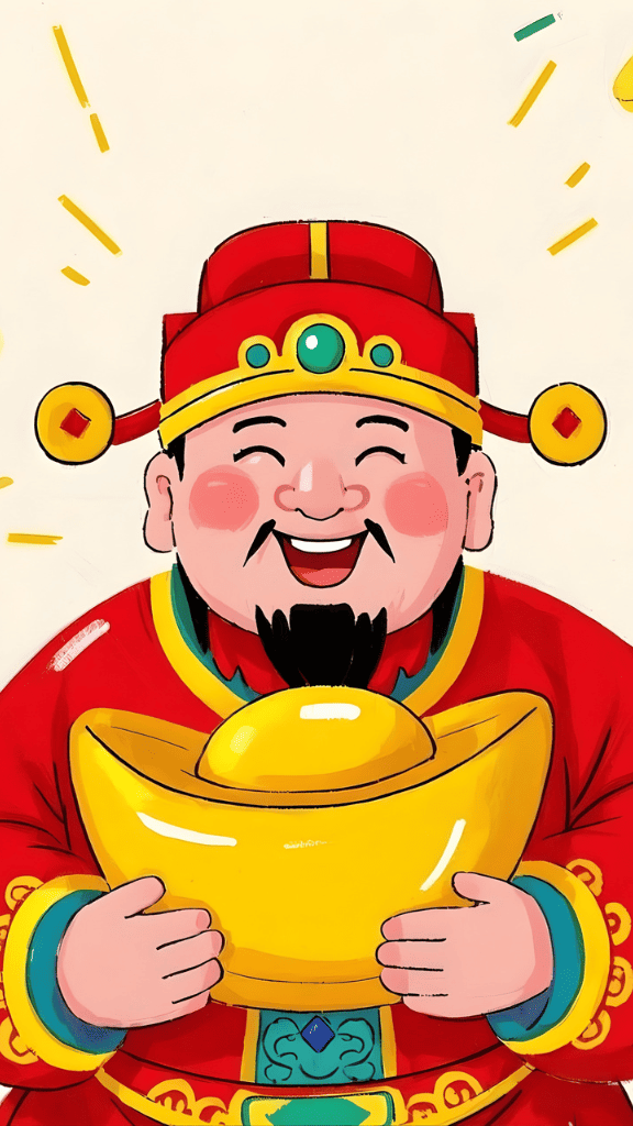 Hình nền Thần Tài hoạt hình 