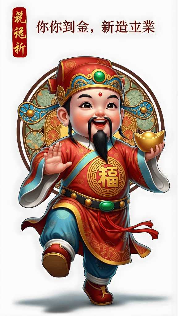 Hình nền ông Thần Tài siêu đáng yêu