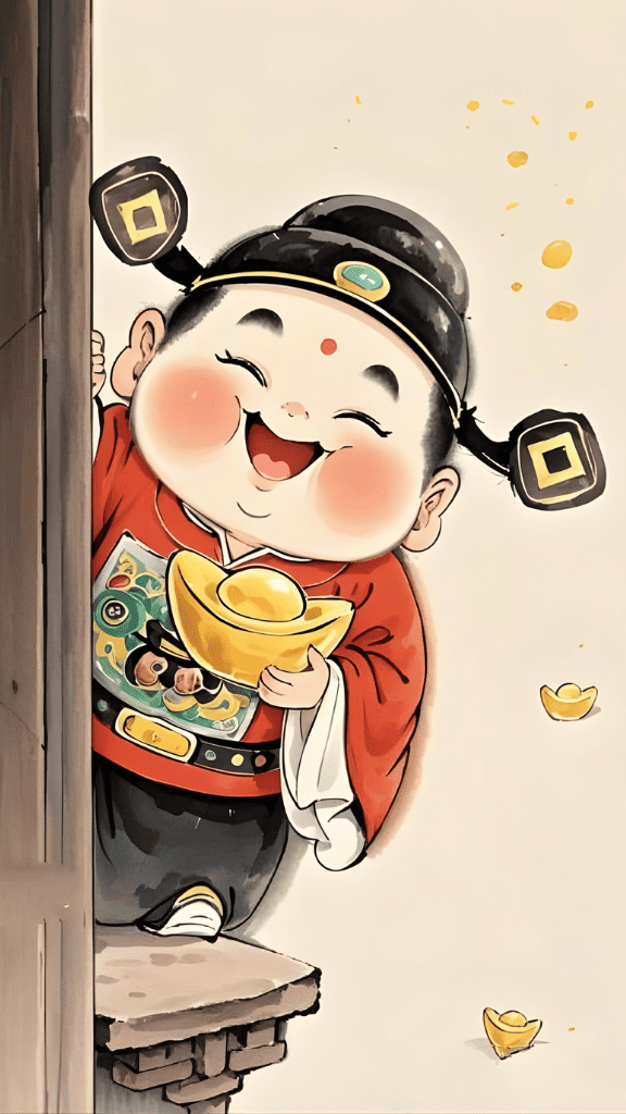 Hình nền chibi Thần Tài cute