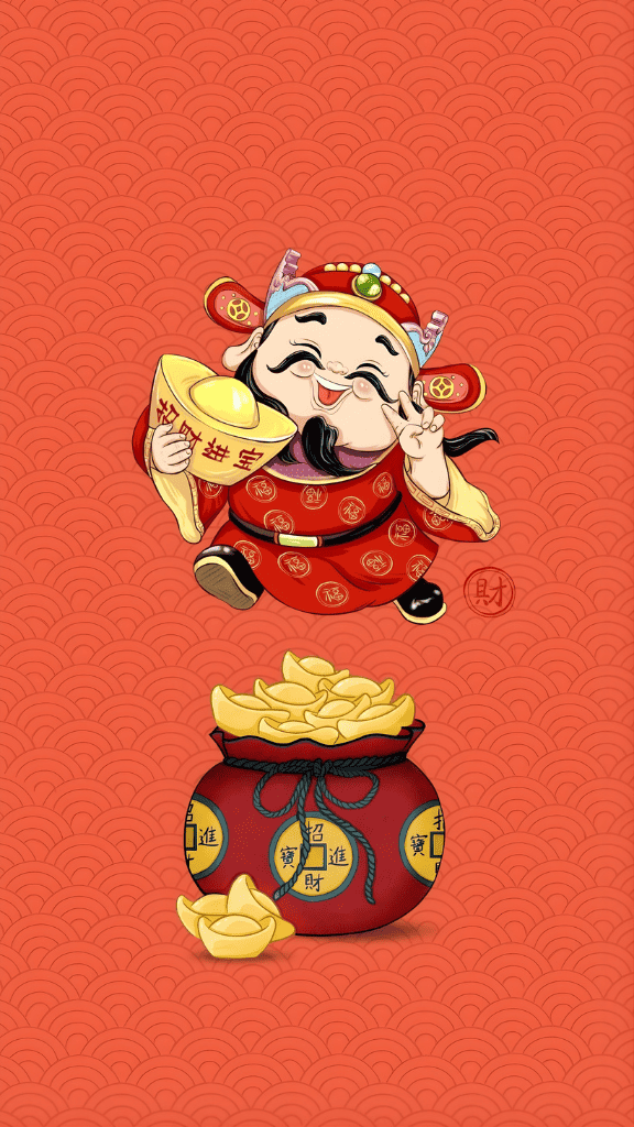 Hình nền chibi Thần Tài 4K