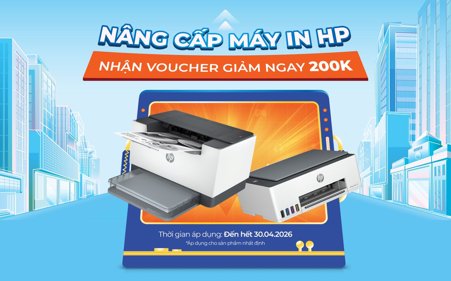 tang ngay coupon den 200 000d khi mua may in hp