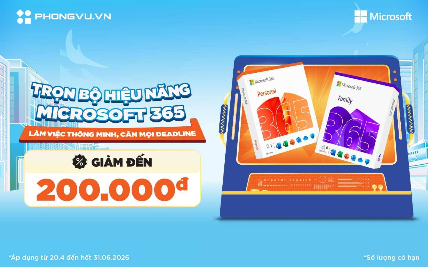 Sở hữu Microsoft 365 giá tốt tại Phong Vũ