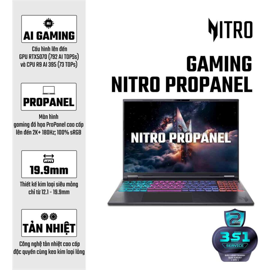 Top laptop gaming Acer RTX 50 series đáng mua nhất 