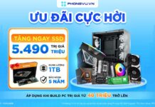 Build PC từ 40 triệu nhận ngay SSD NVMe 1TB KIOXIA EXCERIA G2 tại Phong Vũ Build PC nhận ngay SSD tại Phong Vũ