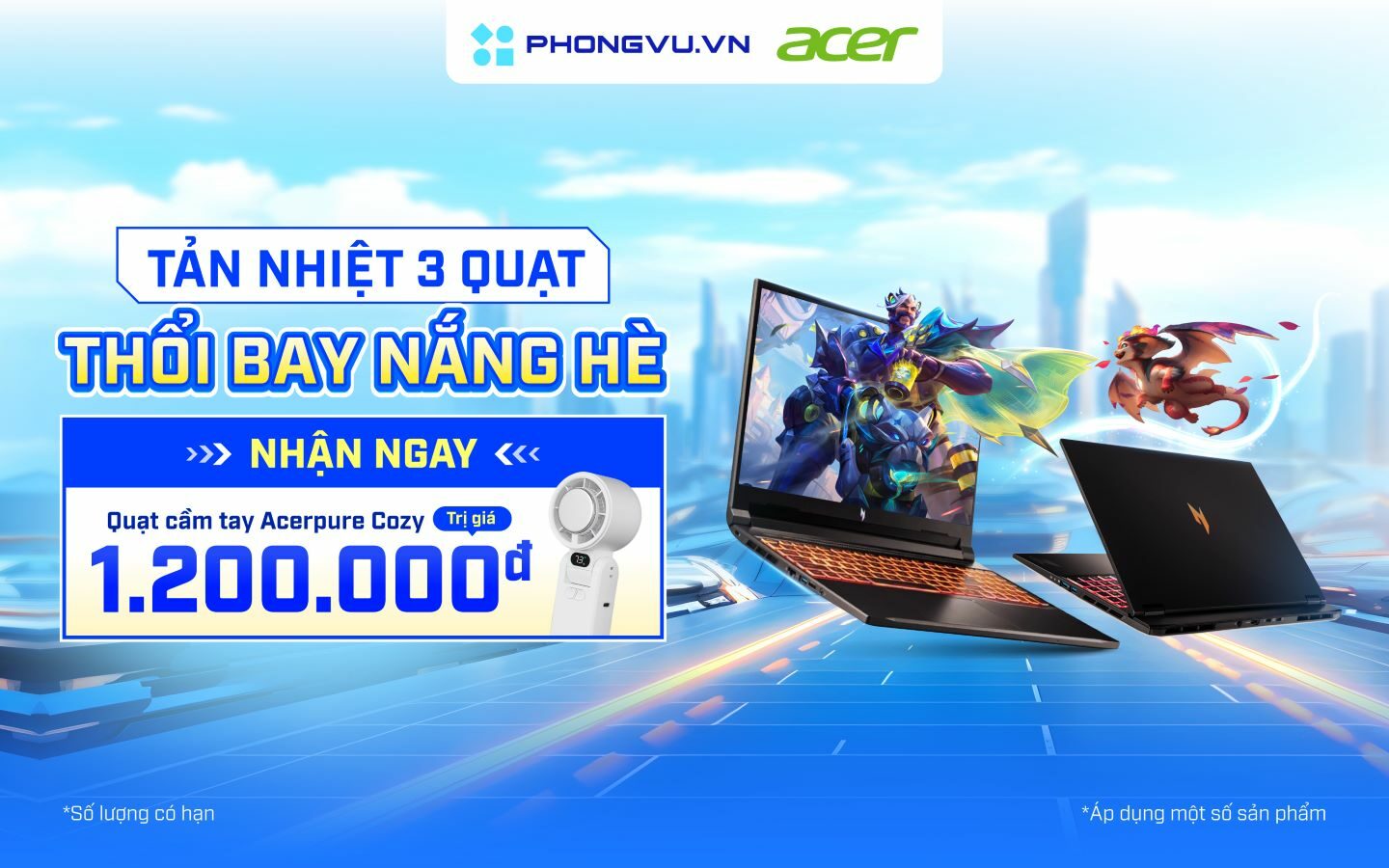 Săn Acer Nitro ProPanel nhận quạt mini Acerpure tại Phong Vũ
