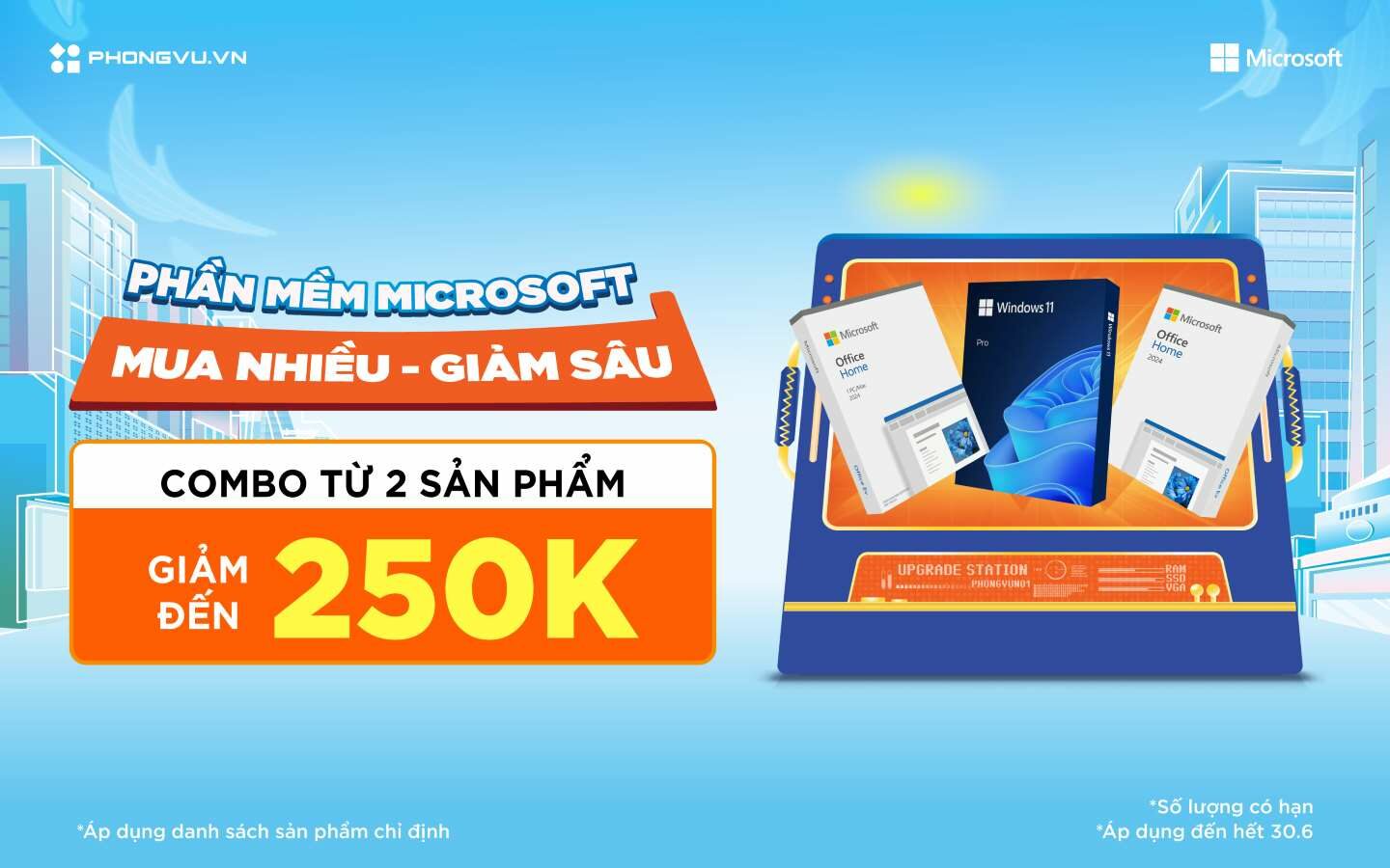 Sở hữu phần mềm Microsoft với ưu đãi giảm sâu tại Phong Vũ