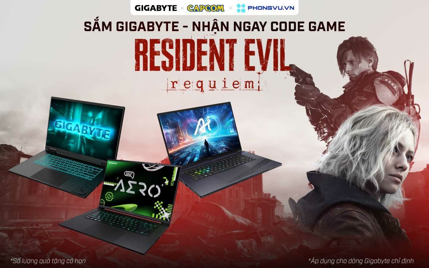 Sắm laptop GIGABYTE Gaming nhận ngay code game Resident Evil Requiem 1 Sắm laptop GIGABYTE Gaming nhận ngay code game Resident Evil Requiem