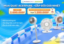 Mua quạt Acerpure gấp đôi giải nhiệt, nhận ngay quà tặng hấp dẫn Mua quạt Acerpure gấp đôi giải nhiệt, nhận ngay quà tặng hấp dẫn