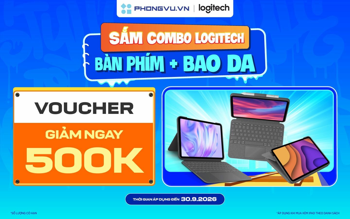 Sở hữu iPad cùng bao da và bàn phím Logitech với ưu đãi hấp dẫn

