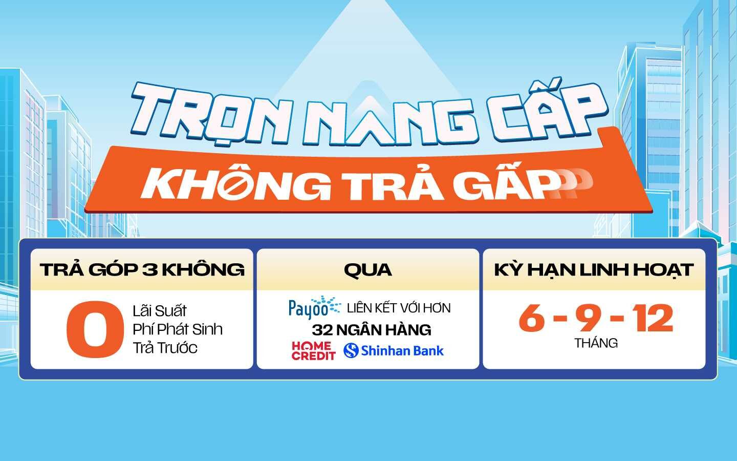 Trả góp 3 không cho loạt sản phẩm Apple chính hãng