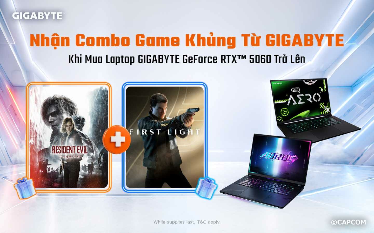 Sở Hữu Laptop GIGABYTE RTX 50 Series – Nhận Ngay Combo Game Hấp Dẫn 1 Sở Hữu Laptop GIGABYTE RTX 50 Series – Nhận Ngay Combo Game Hấp Dẫn