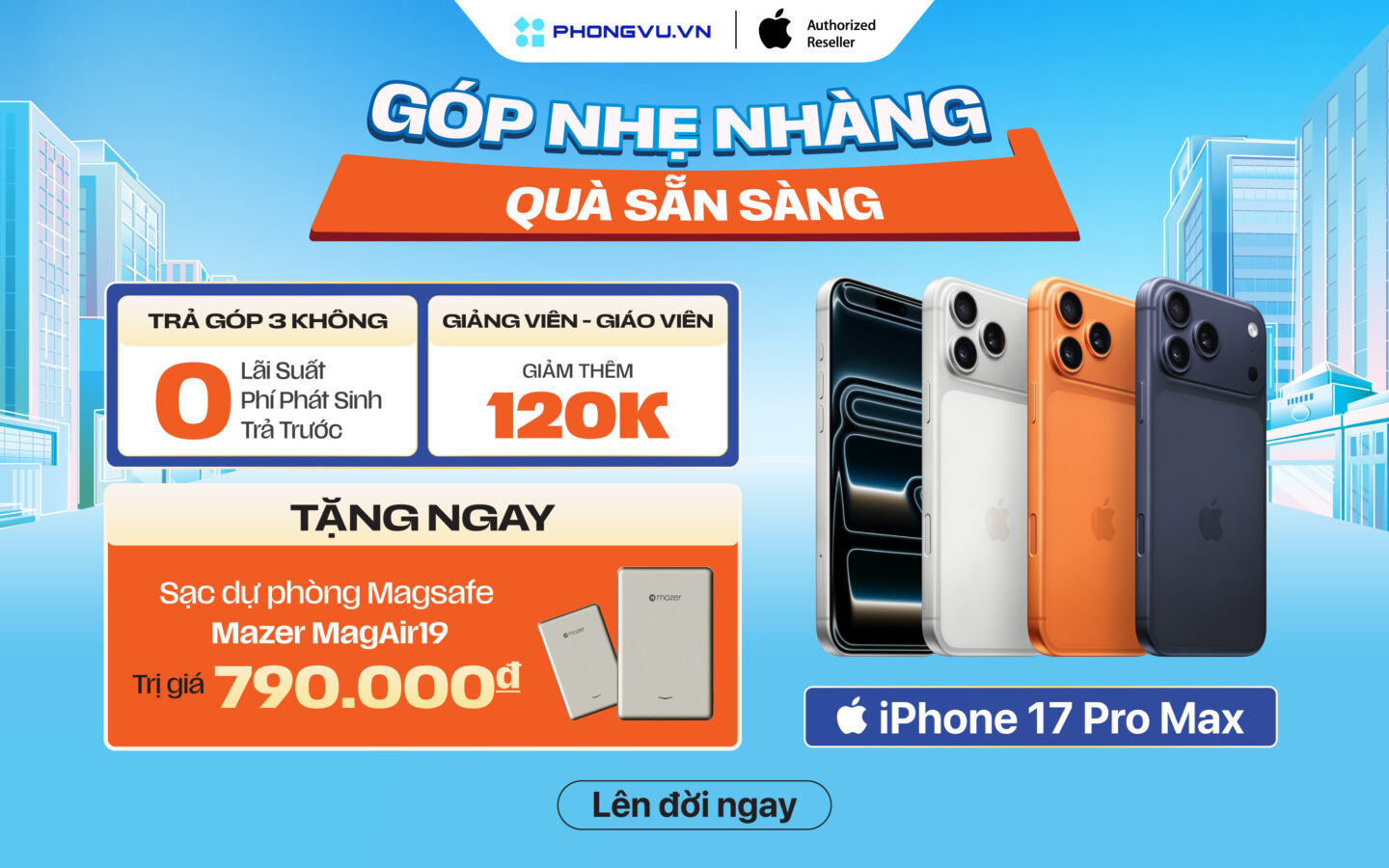 Nhận sạc dự phòng MagSafe ngay khi mua iPhone tại Phong Vũ 1 Nhận sạc dự phòng MagSafe ngay khi mua iPhone tại Phong Vũ