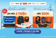 Ưu đãi bộ quà đến 2 triệu khi mua laptop tại Phong Vũ Ưu đãi bộ quà đến 2 triệu khi mua laptop tại Phong Vũ