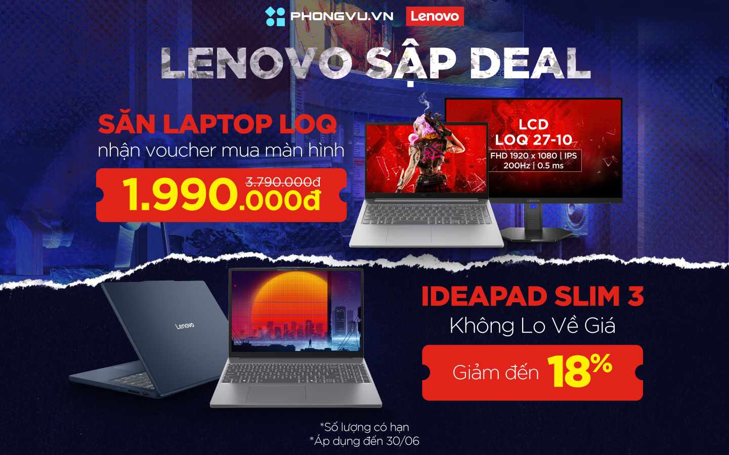 Săn deal Lenovo ngay: Laptop & Màn hình với giá cực ưu đãi