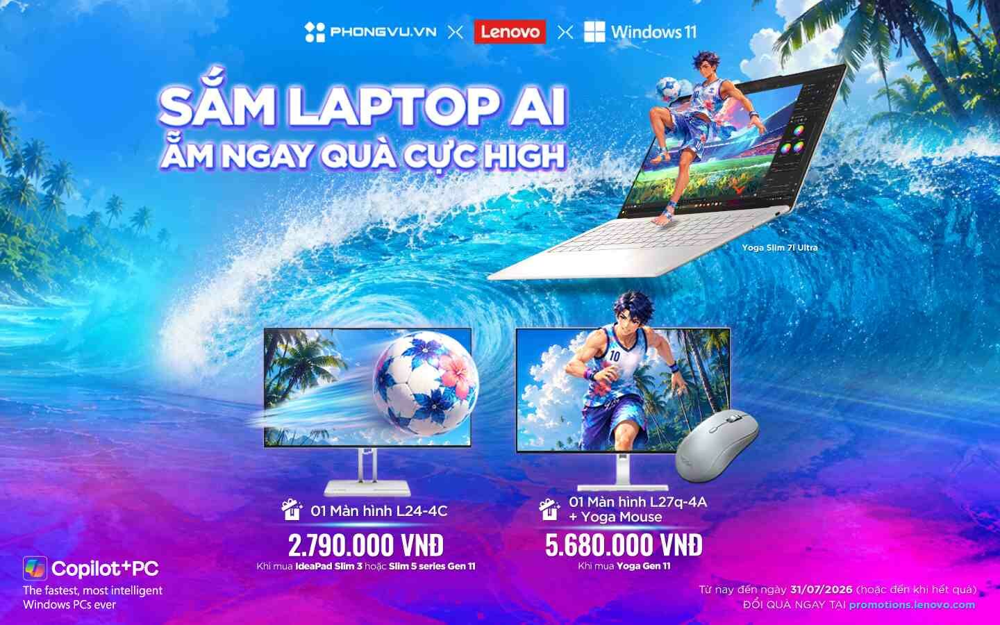 Sắm laptop AI Lenovo, nhận ngay quà tặng công nghệ cực hấp dẫn 1 Sắm laptop AI Lenovo, nhận ngay quà tặng công nghệ cực hấp dẫn