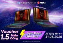 Giảm giá lên đến 1.5 triệu với coupon on top khi mua Laptop MSI Giảm giá lên đến 1.5 triệu với coupon on top khi mua Laptop MSI