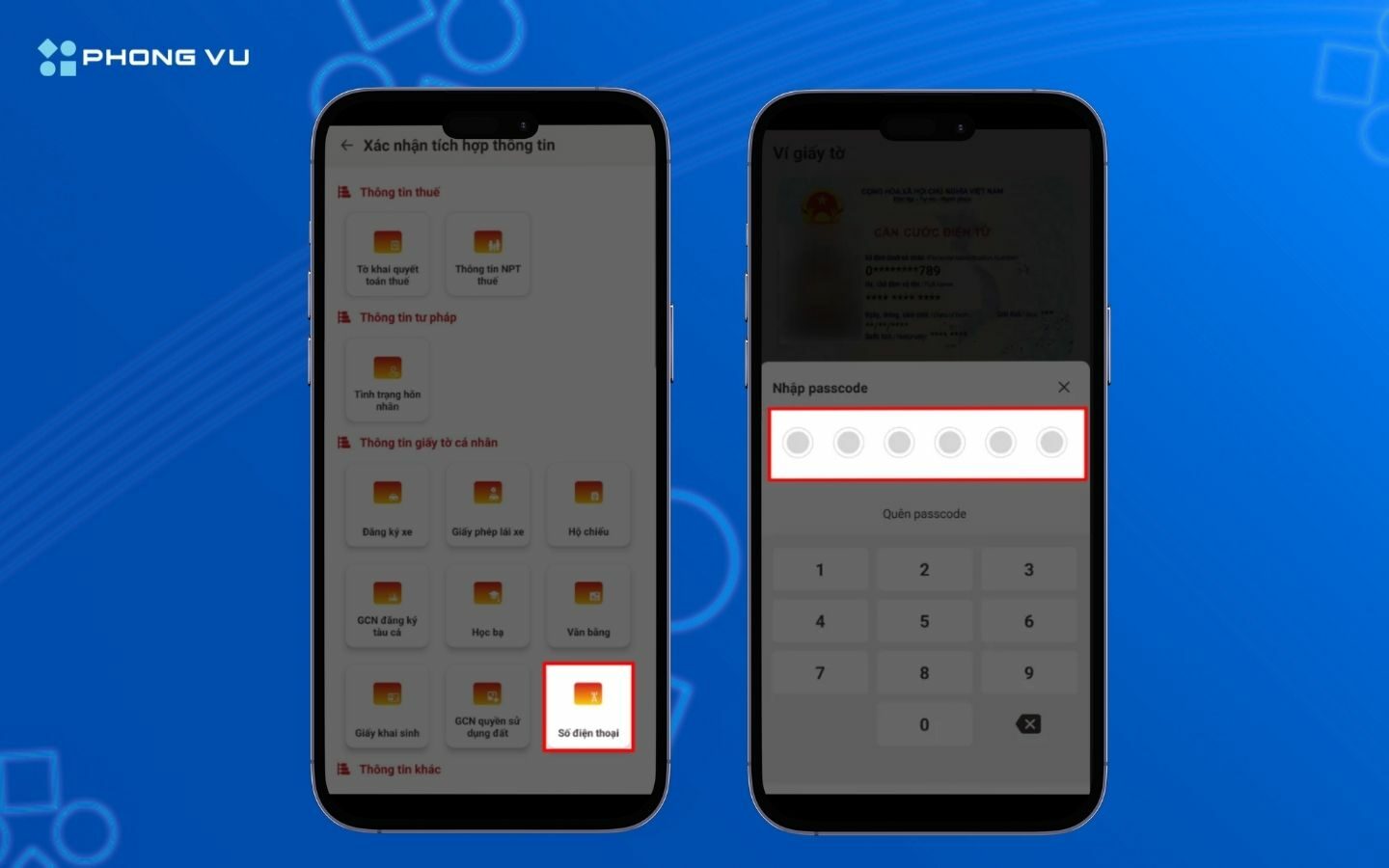Vào mục Số điện thoại