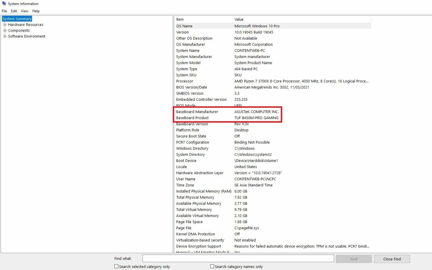 Cách check mainboard đơn giản, nhanh chóng trên Windows 10, 11 19 Check mainboard từ nhiều phương phám nhằm đảm bảo thông tin chính xác
