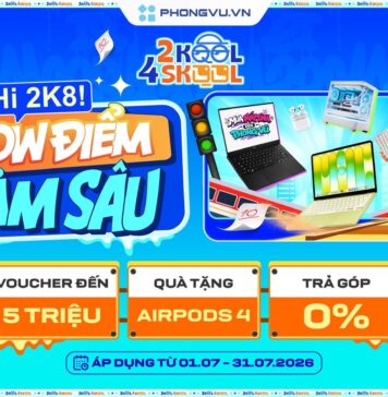 Back To School 2026: Ưu đãi đổi điểm thi THPT khi mua Laptop & MacBook Neo tại Phong Vũ Back To School 2026: Ưu đãi đổi điểm thi THPT
