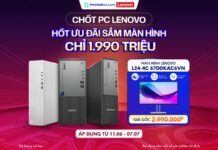 Mua PC Lenovo – Nhận ngay coupon ưu đãi mua màn hình Lenovo tại Phong Vũ Coupon ưu đãi khi mua PC LENOVO cùng màn hình LENOVO