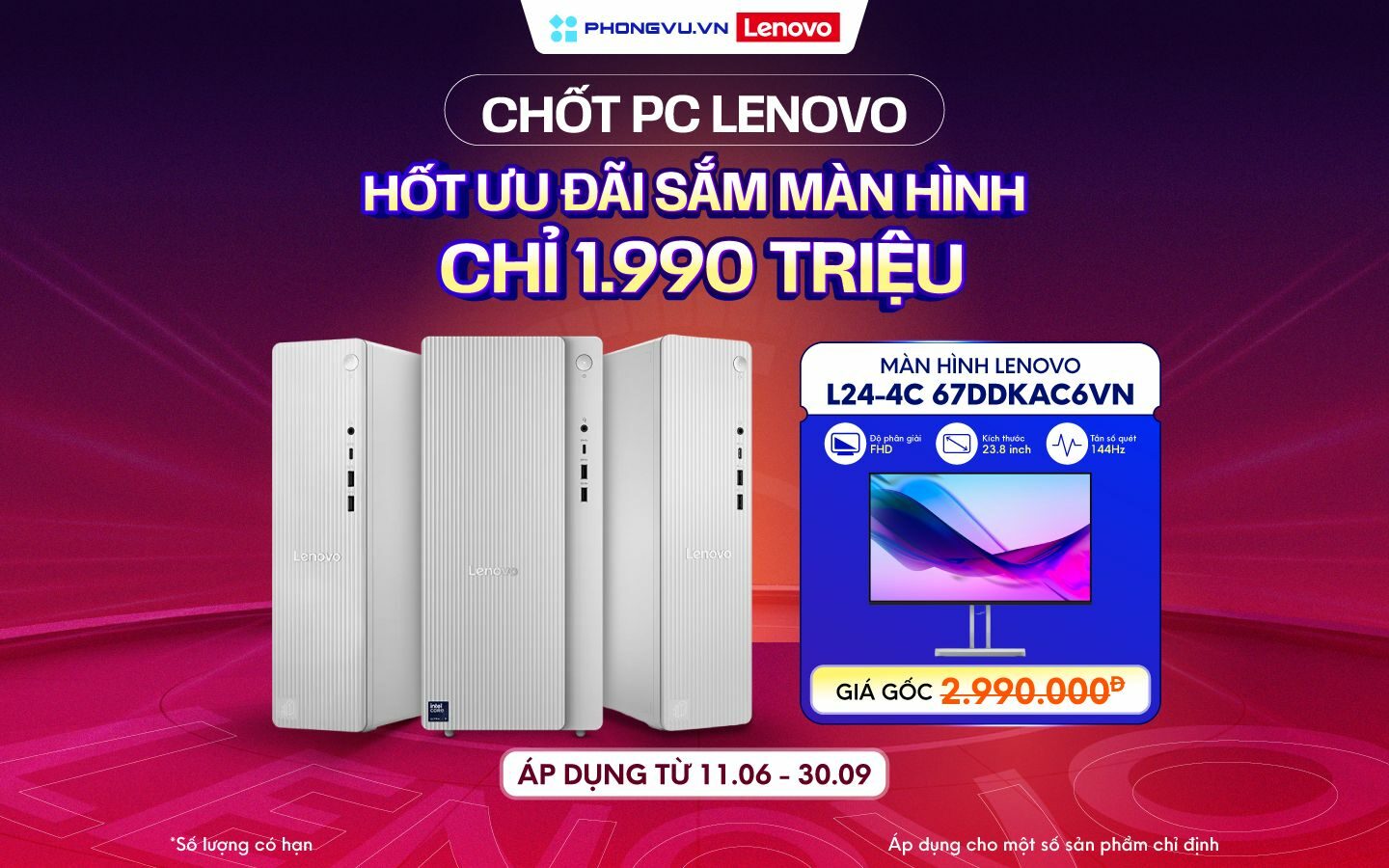 Mua PC Lenovo - Nhận ngay coupon ưu đãi mua màn hình Lenovo tại Phong Vũ 1 Mua PC Lenovo - Nhận ngay coupon ưu đãi mua màn hình Lenovo tại Phong Vũ