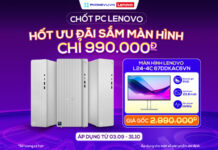 Mua PC Lenovo – Nhận ngay ưu đãi mua màn hình Lenovo chỉ 990.000 đồng Mua PC Lenovo - Nhận ngay coupon ưu đãi mua màn hình Lenovo tại Phong Vũ