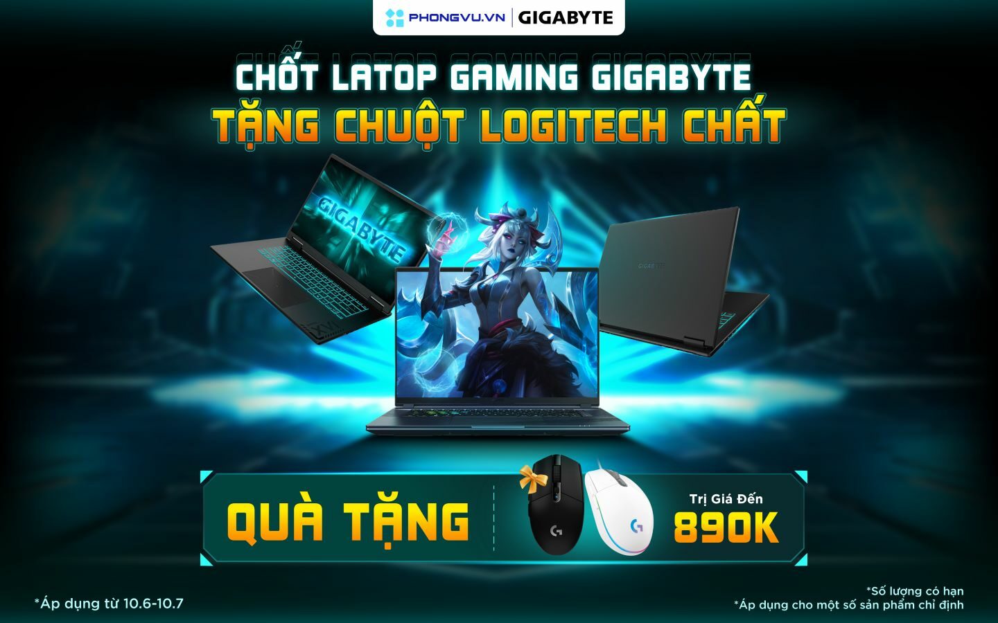Sắm Laptop Gaming GIGABYTE tặng ngay chuột LOGITECH 1 Sắm Laptop Gaming GIGABYTE tặng ngay chuột LOGITECH