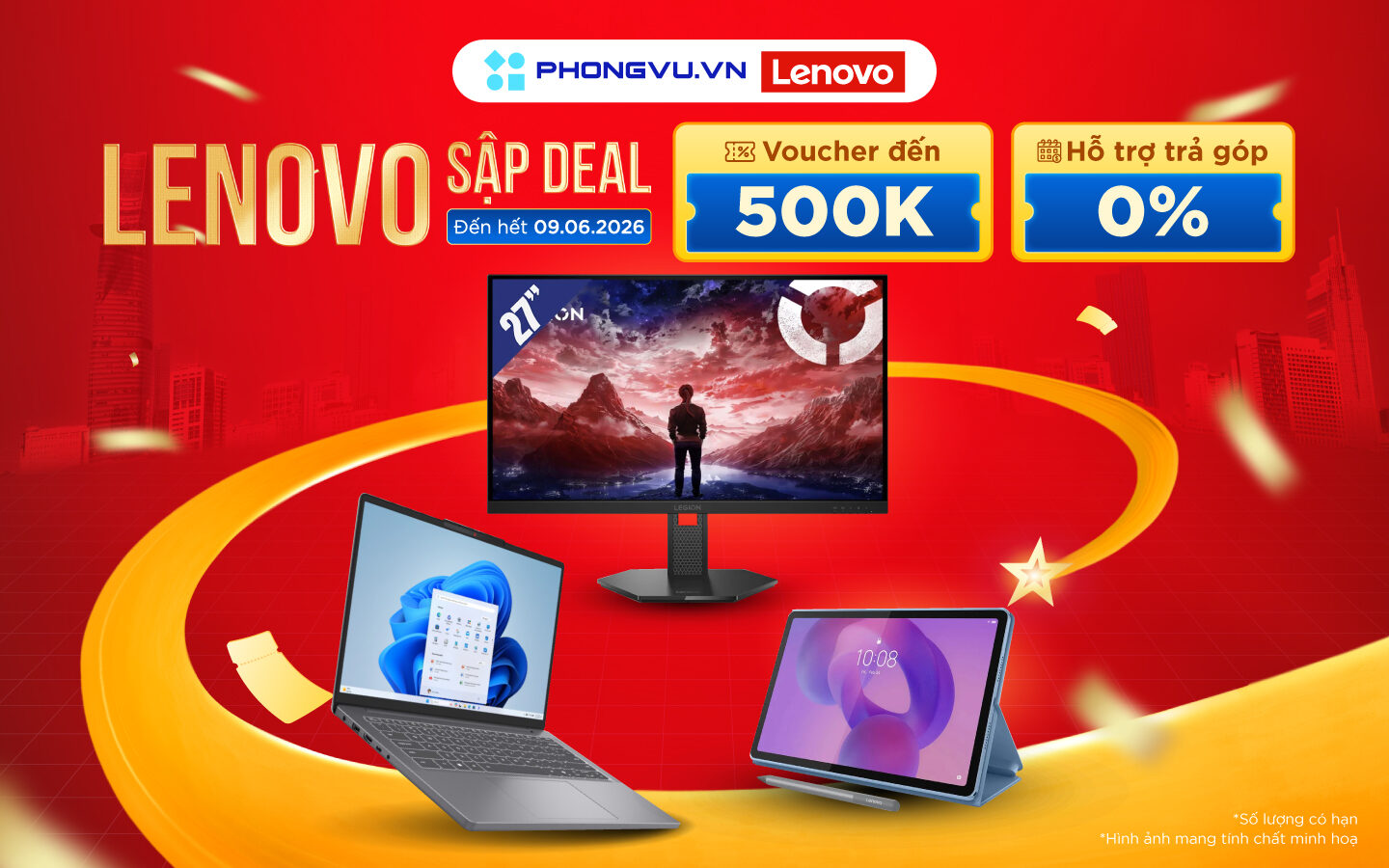 Ưu đãi Lenovo dịp đại lễ: Giảm giá trực tiếp cho mọi đơn hàng