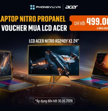 Sắm Nitro ProPanel 16S tặng voucher mua LCD Acer chỉ 499K Sắm Nitro ProPanel 16S tặng voucher mua LCD Acer chỉ 499K