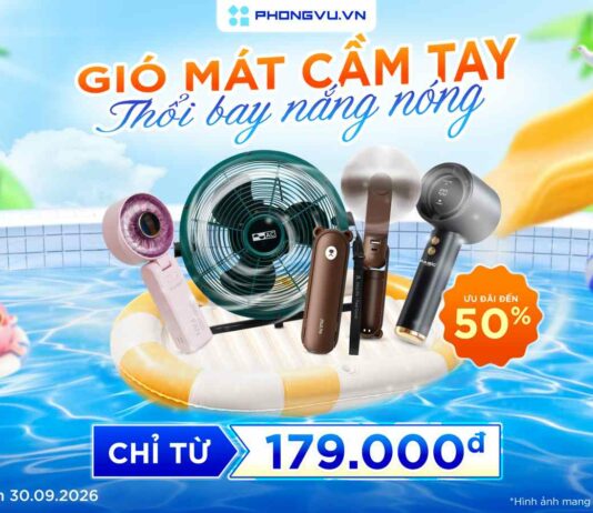 Gió mát cầm tay – Thổi bay nắng nóng Gió mát cầm tay - Thổi bay nắng nóng