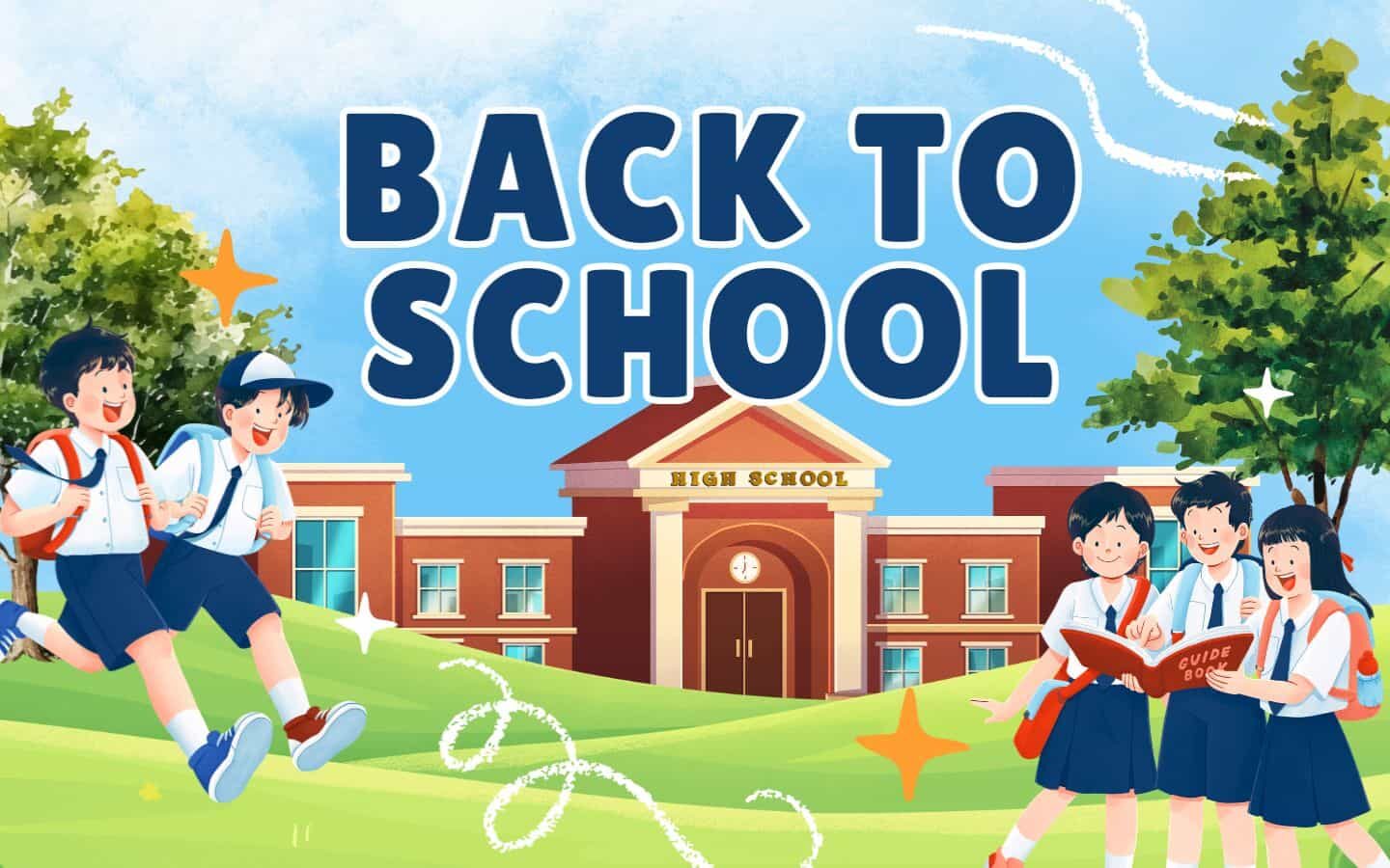 Tổng hợp Back To School Background 2026 Full HD, miễn phí 20 Khung cảnh trường lớp tươi vui khơi nguồn cảm hứng