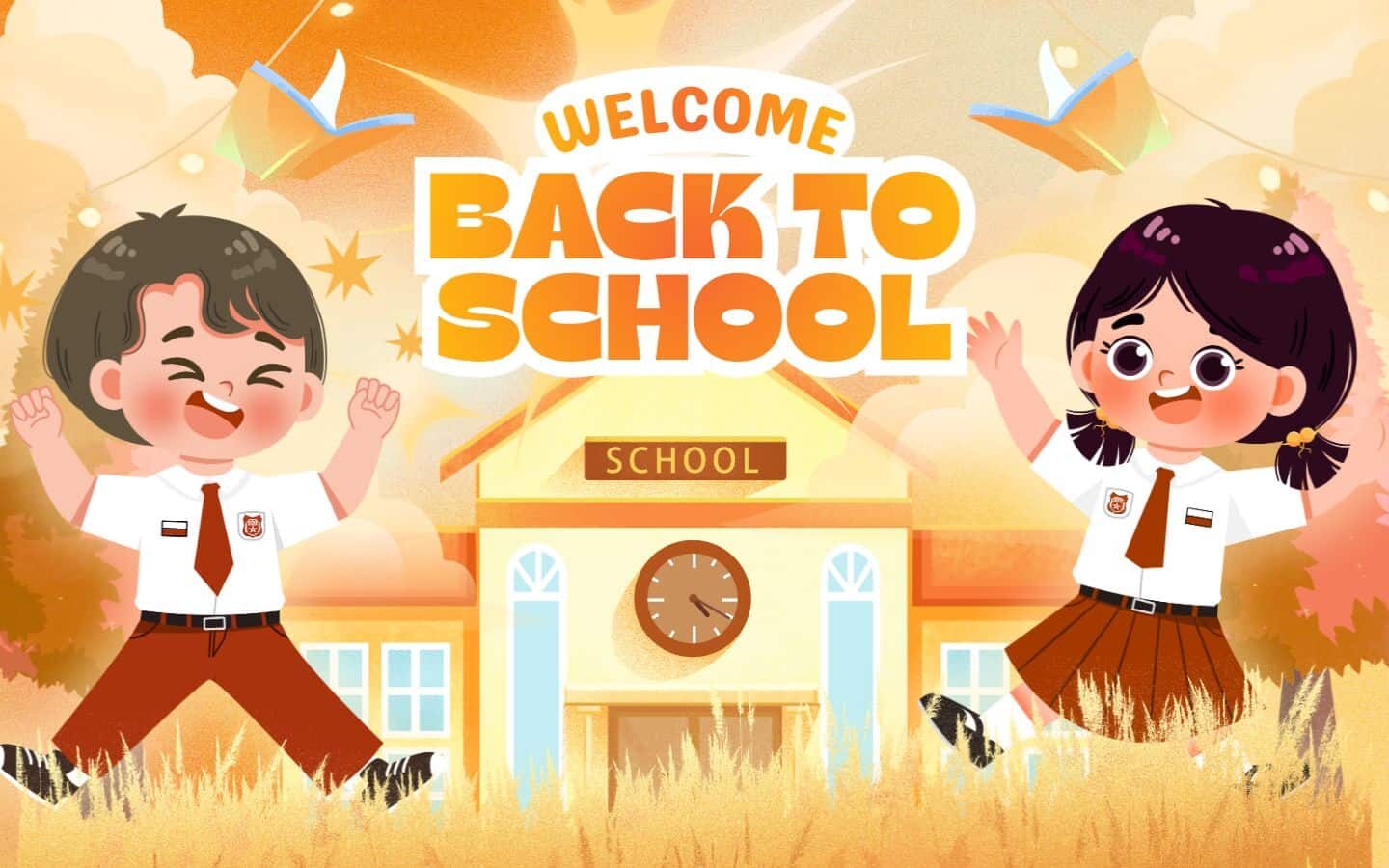 Tổng hợp Back To School Background 2026 Full HD, miễn phí 26 Back To School background đôi bạn cùng tiến, chia sẻ bài vở và ước mơ chung