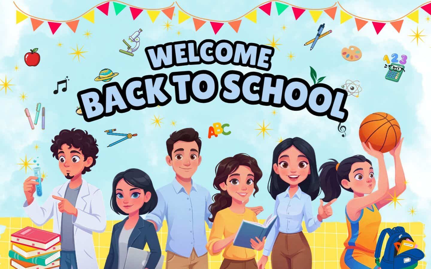 Tổng hợp Back To School Background 2026 Full HD, miễn phí 32 Thầy và trò cùng nhau trao đổi bài học một cách vui vẻ