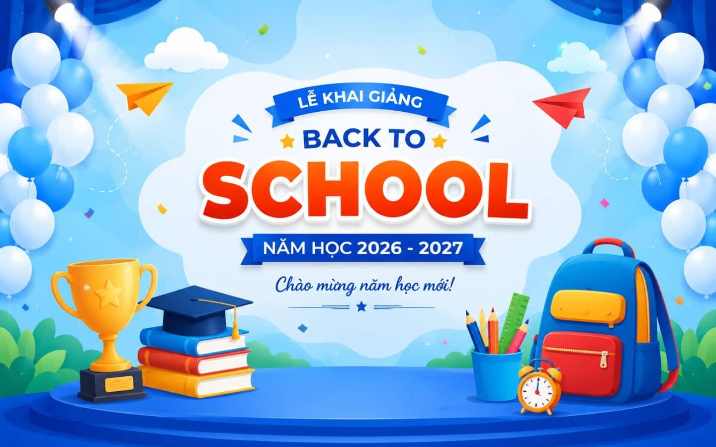 Tổng hợp Back To School Background 2026 Full HD, miễn phí 36 Sắc xanh rực rỡ chào đón ngày hội khai trường