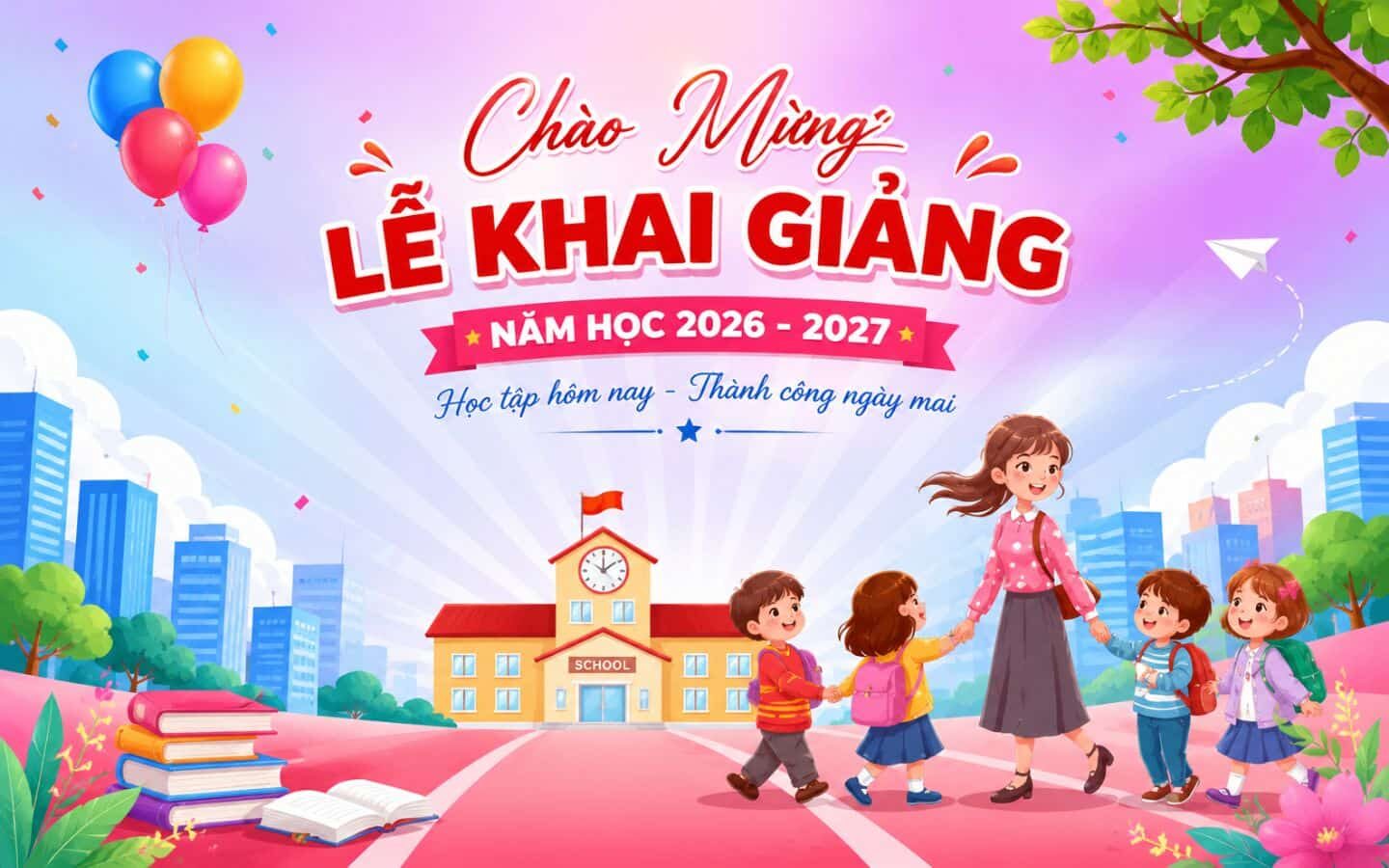 Tổng hợp Back To School Background 2026 Full HD, miễn phí 39 Bóng bay rực rỡ chào mừng ngày khai trường mới