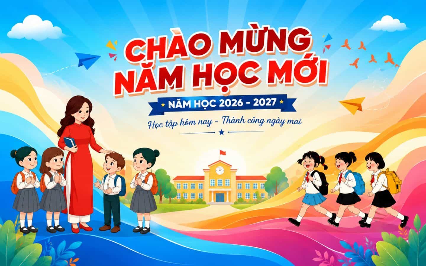 Tổng hợp Back To School Background 2026 Full HD, miễn phí 40 Các bạn nhỏ náo nức đón năm học mới