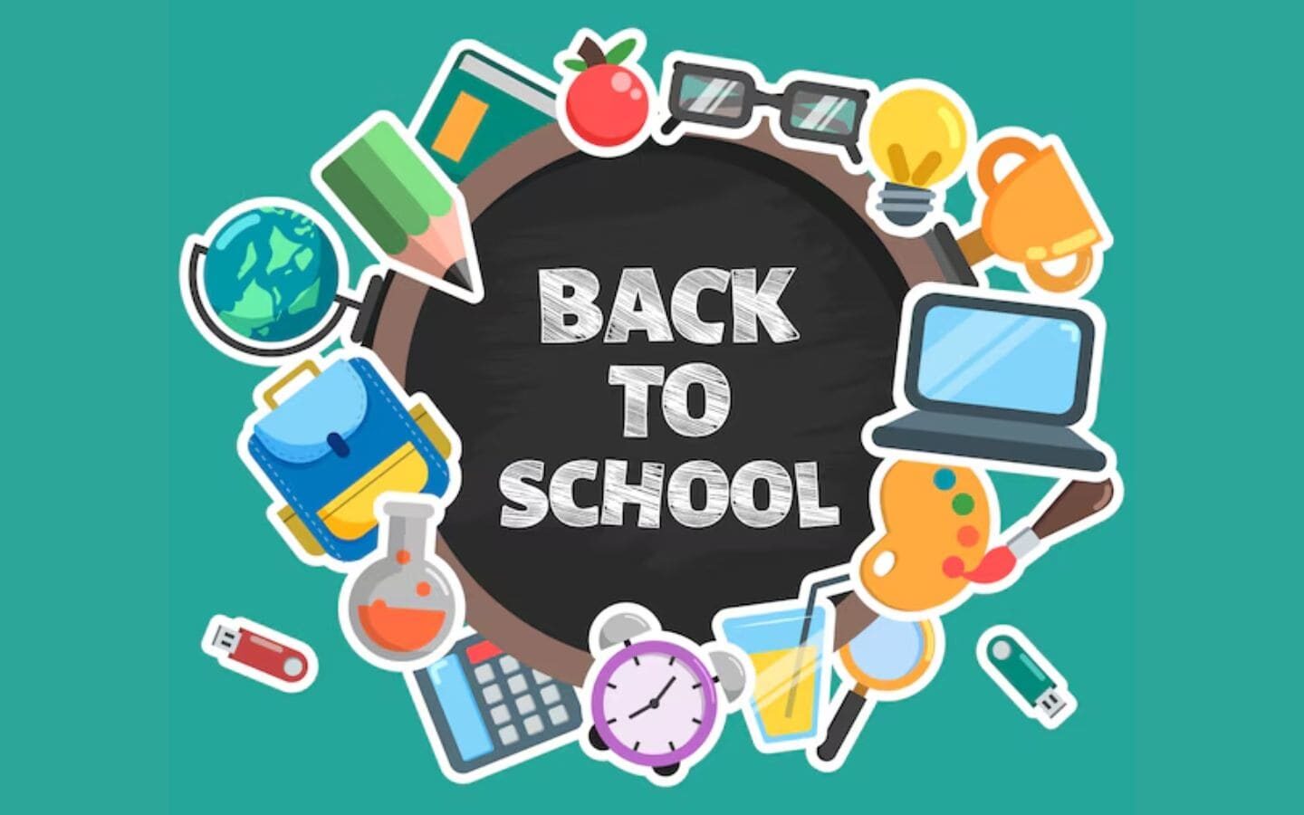 Tổng hợp Back To School Background 2026 Full HD, miễn phí 6 Thiết kế ngộ nghĩnh với nhiều biểu tượng học đường