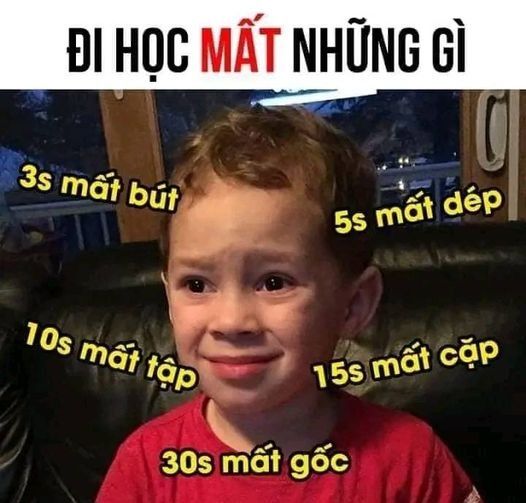 Đi học là mất đồ liên tục