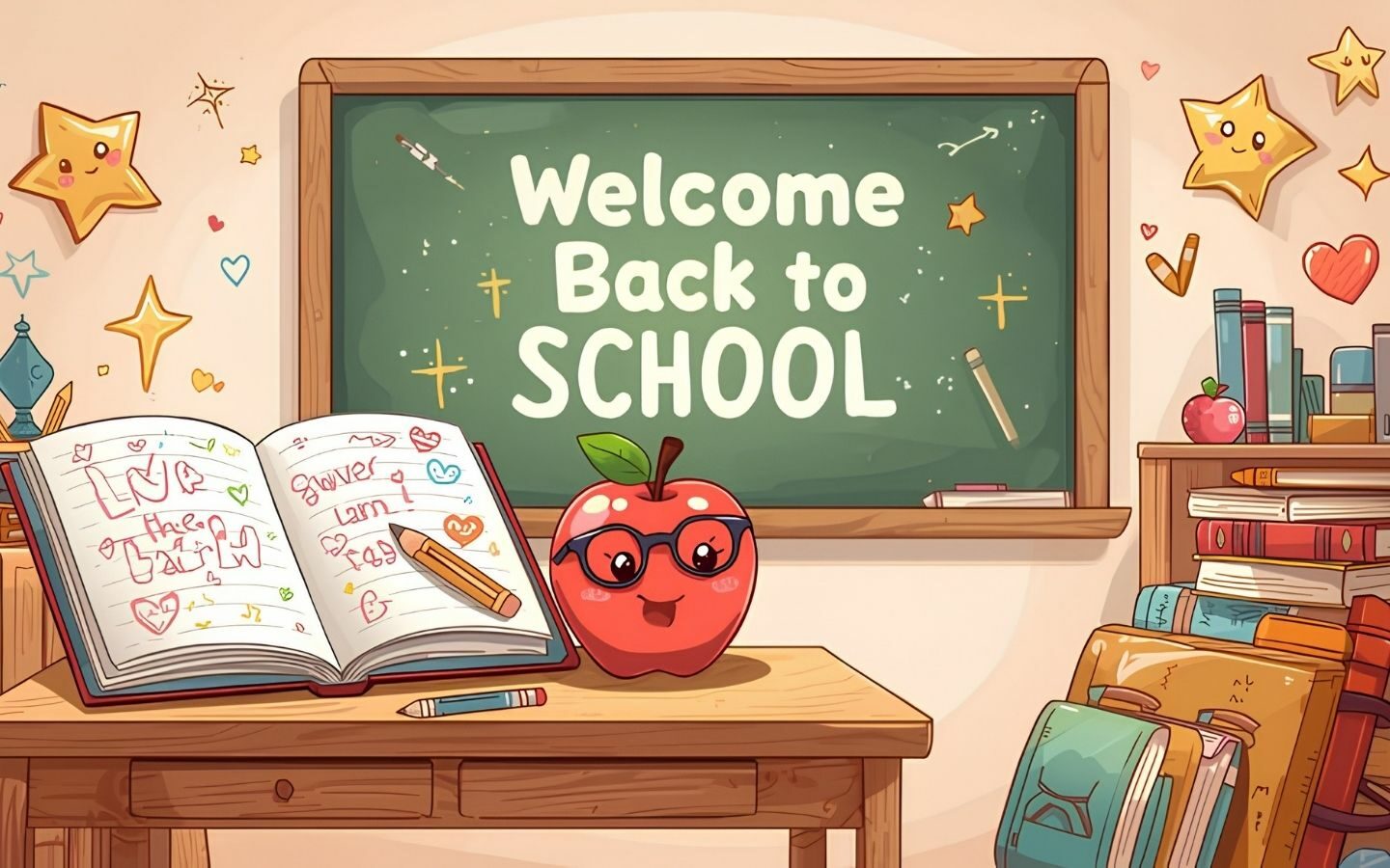 Tổng hợp Back to School banner 2026 mới nhất, miễn phí 20 Back to School banner 2026 sử dụng hình minh họa học đường