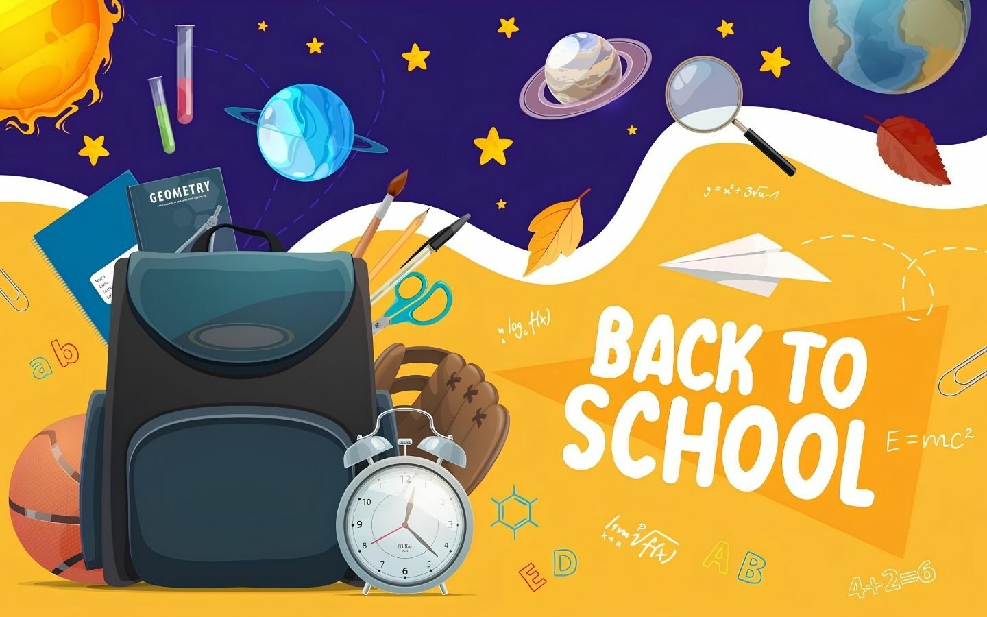 Tổng hợp Back to School banner 2026 mới nhất, miễn phí 2 Banner Back to School sử dụng biểu tượng giáo dục