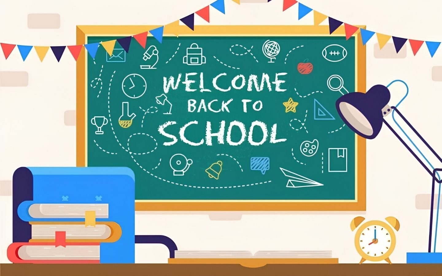 Tổng hợp Back to School banner 2026 mới nhất, miễn phí 57 Banner học đường kết hợp icon sinh động