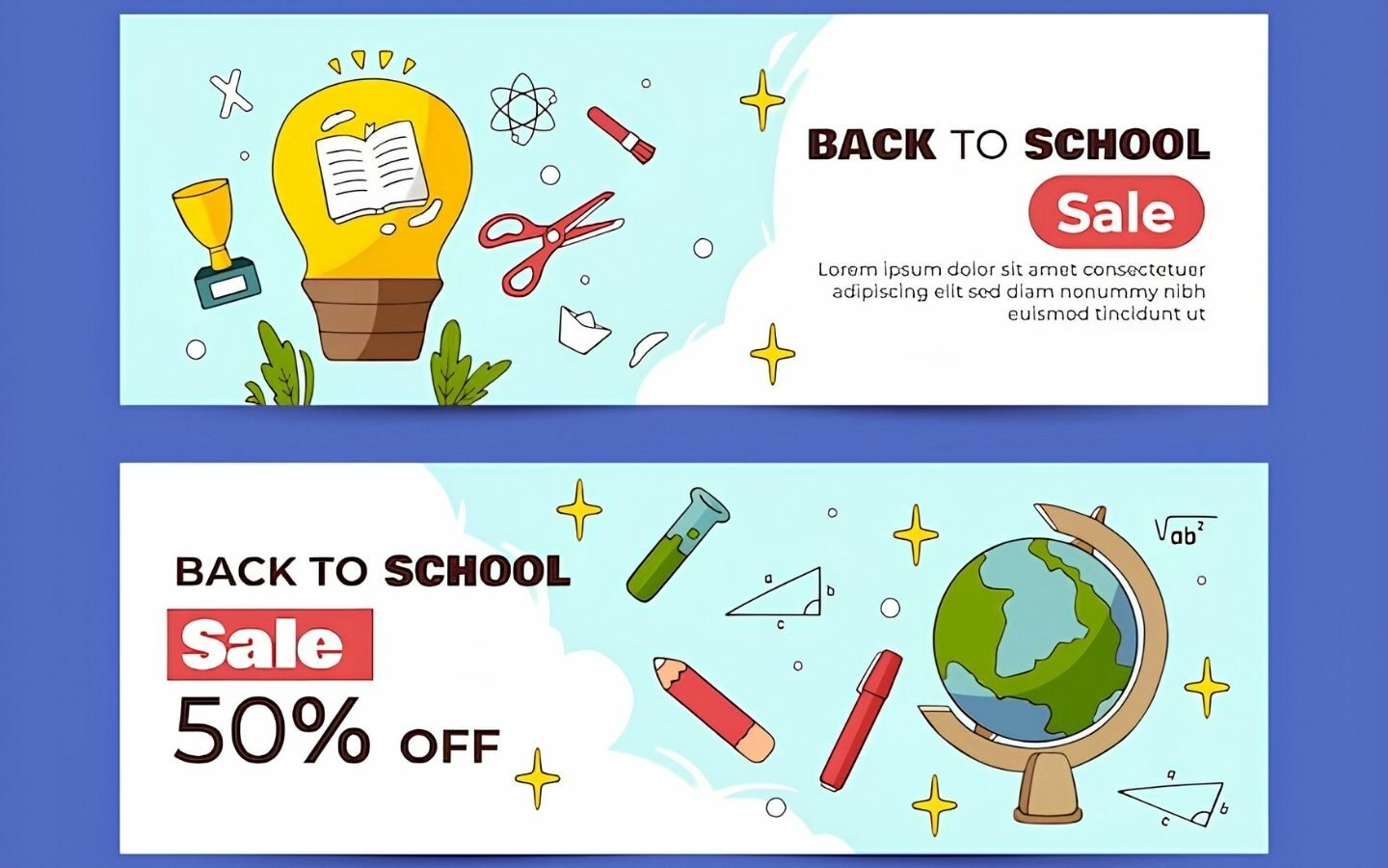 Tổng hợp Back to School banner 2026 mới nhất, miễn phí 29 Banner quảng bá chương trình ưu đãi khai giảng