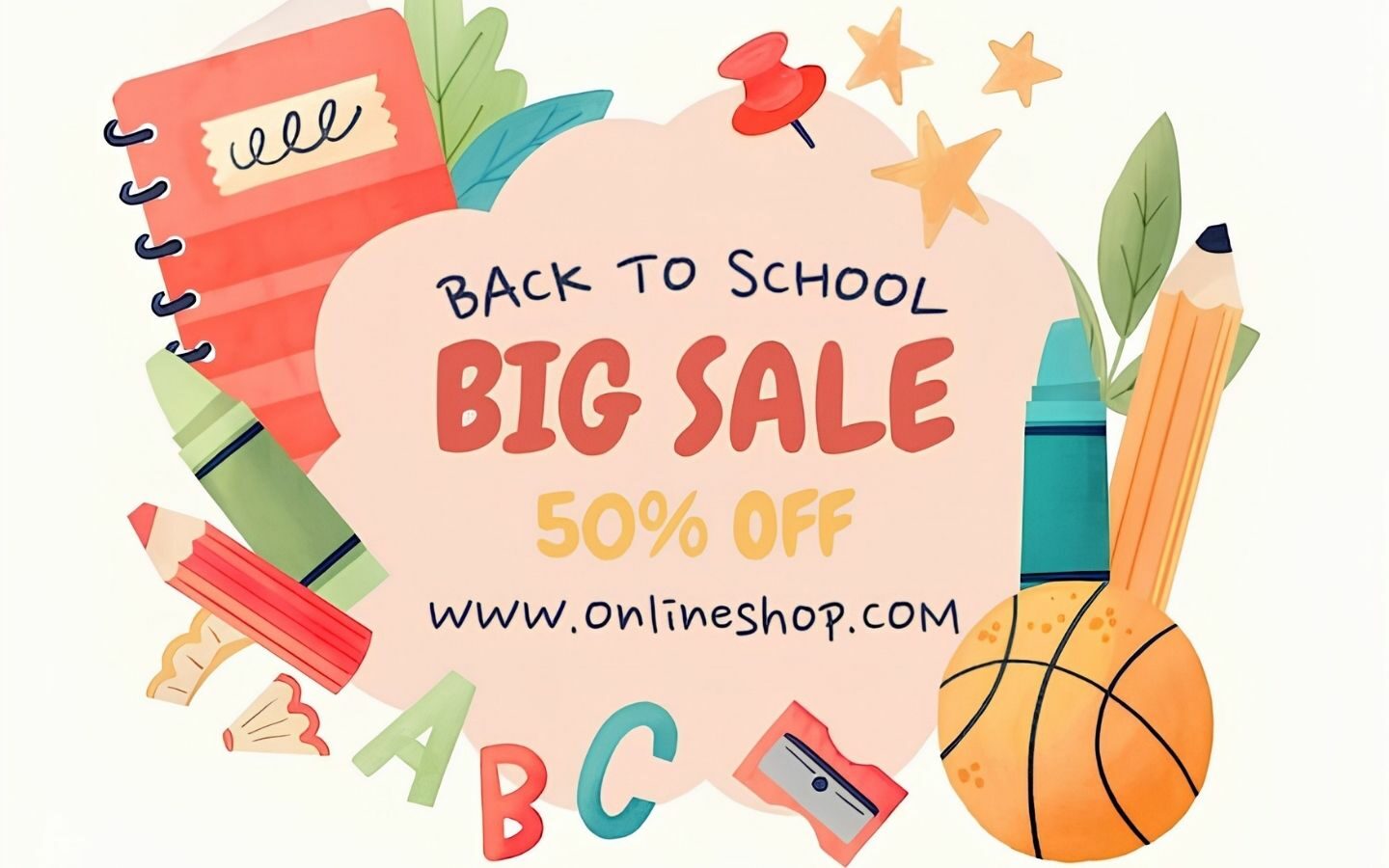 Tổng hợp Back to School banner 2026 mới nhất, miễn phí 33 Banner Sale Back to School dành cho nhà sách