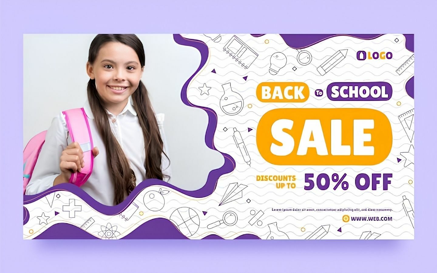 Tổng hợp Back to School banner 2026 mới nhất, miễn phí 35 Banner sale dành cho trung tâm ngoại ngữ
