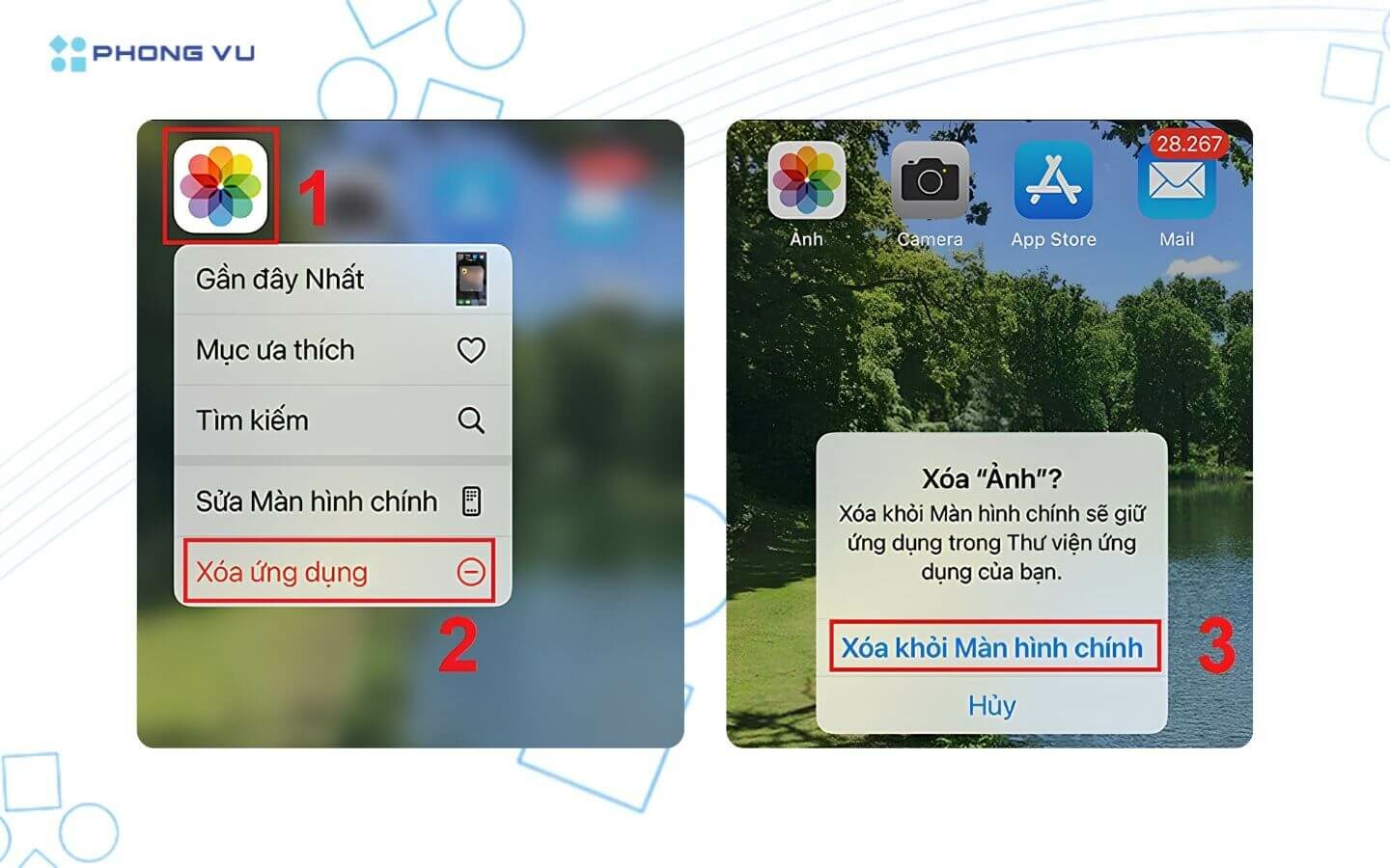 Hướng dẫn cách ẩn ứng dụng trên điện thoại Android, iOS nhanh chóng 12 Sử dụng tính năng Xóa khỏi Màn hình chính có sẵn tren iPhone iOS 14 để ẩn ứng dụng