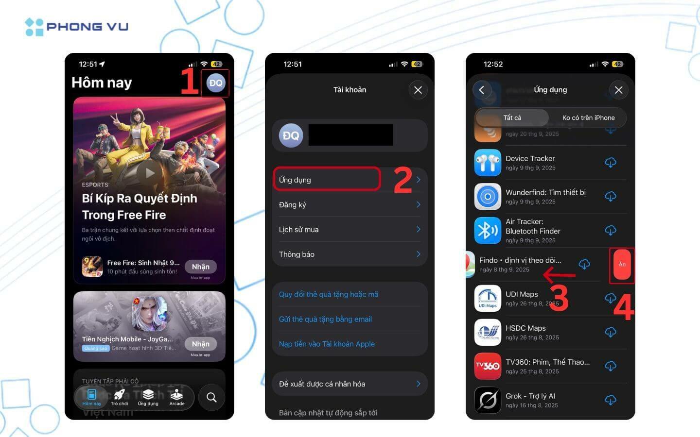 Hướng dẫn cách ẩn ứng dụng trên điện thoại Android, iOS nhanh chóng 14 Truy cập App Store và ẩn trực tiếp trong danh sách ứng dụng