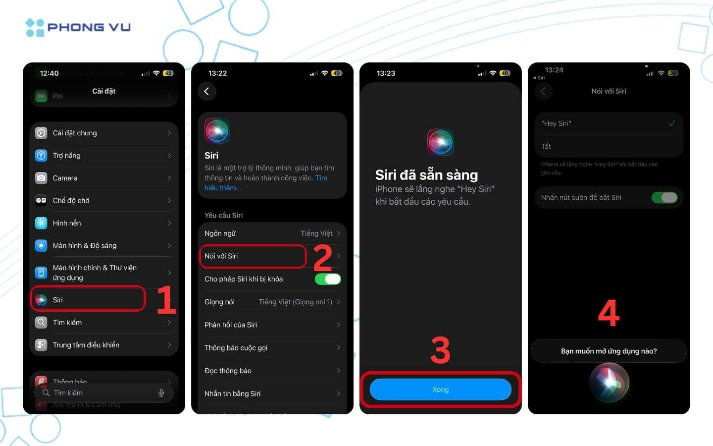 Hướng dẫn cách ẩn ứng dụng trên điện thoại Android, iOS nhanh chóng 19 Mở ứng dụng đã ẩn thông qua giọng nói với "Hey Siri"