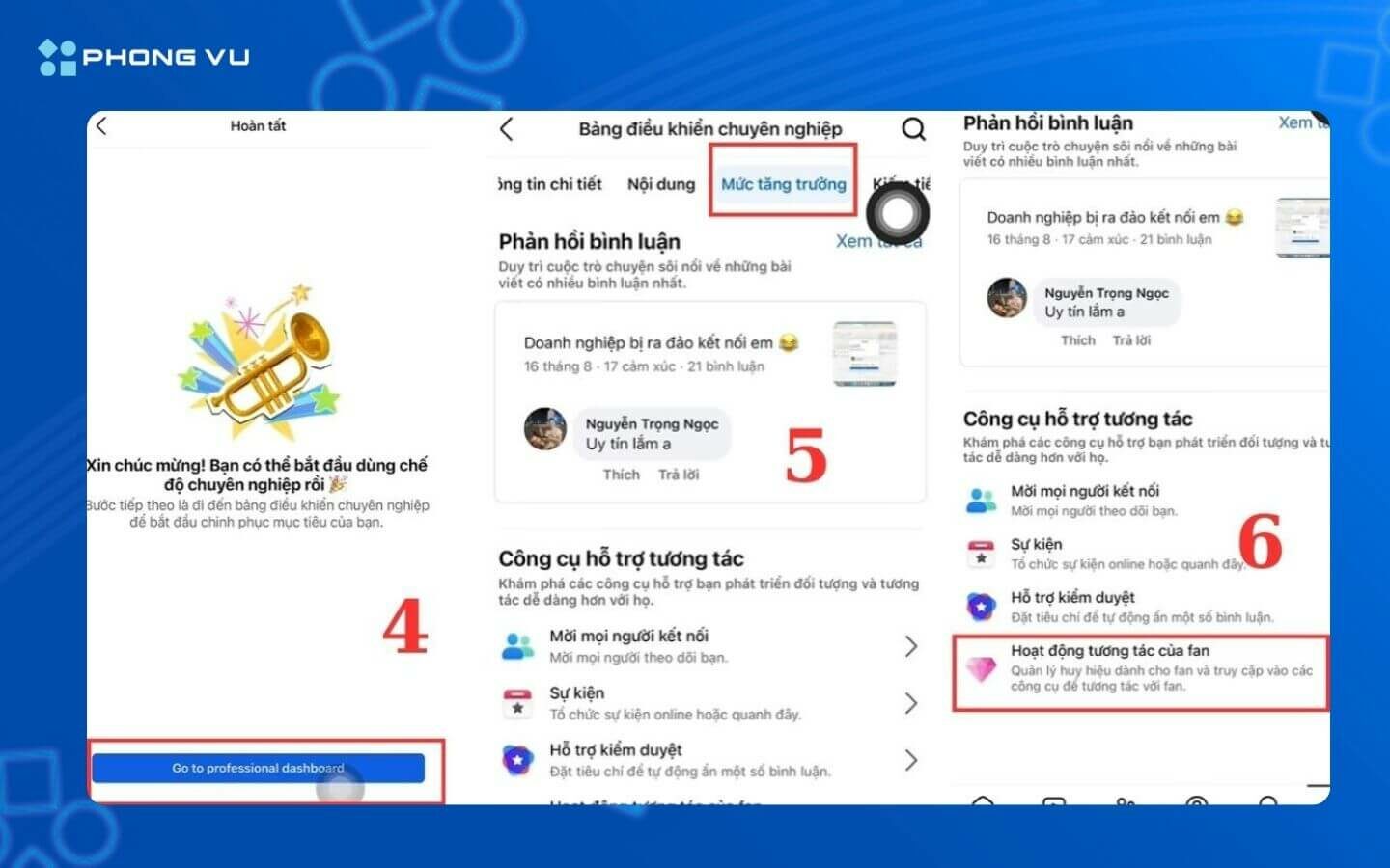 Xem hoạt động tương tác của fan trên Facebook