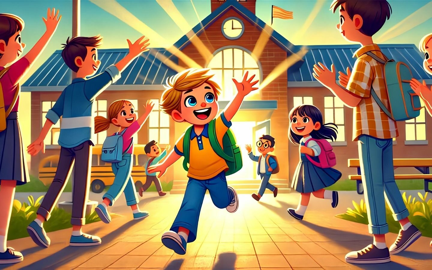 50+ hình ảnh Back to School mới nhất 2026 25 Sân trường ngập nắng đầu thu trong mùa khai giảng